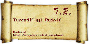 Turcsányi Rudolf névjegykártya